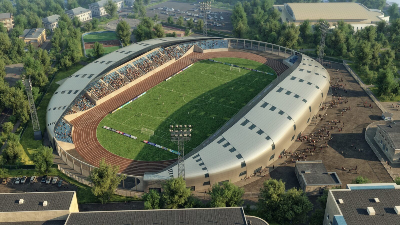 Реконструкция футбольного стадиона на 10000 зрителей, г. Верхняя Пышма (концепция)